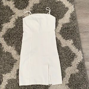 All white bodycon dress